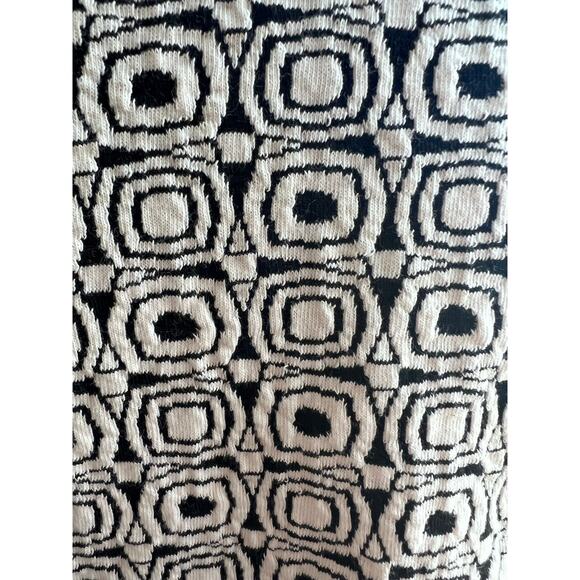 Dressbarn Black and White Geometric A-Line Crew Neck Sleeveless Dress Sz 16 - Picture 6 of 9